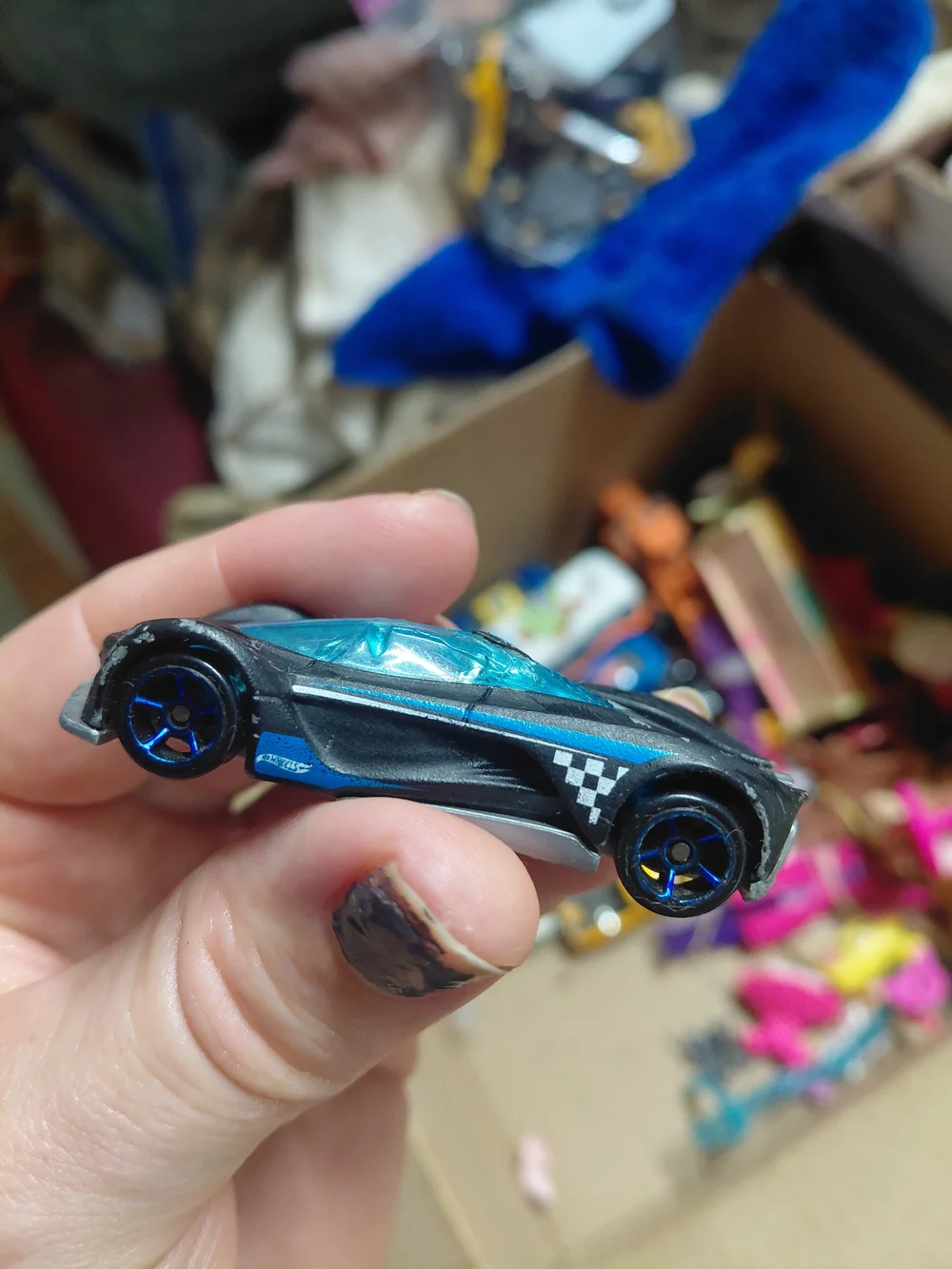 1:64 scale Hot Wheels Mazda Furai concept car. Specifically, this matte black ed